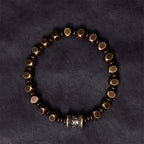 Fortune Jewel Tibetan Om Mani Padme Hum Carved Copper Brass Amulet Focus Bracelet