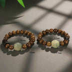 Fortune Jewel Sandalwood Bodhi Seed PiXiu Ebony Wood Bead Healing Bracelet