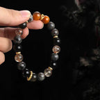 Fortune Jewel Sun Stone Lava Rock Positive Bracelet