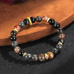 Fortune Jewel Sun Stone Lava Rock Positive Bracelet