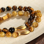 Fortune Jewel Tiger Eye Koi Fish Courage Bracelet