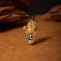 Fortune Jewel Tibetan Dzi Bead Manjusri Bodhisattva Pattern Compassion String Necklace Pendant Fortune Jewel