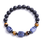 Fortune Jewel Various Crystals Lava Rock Calm Bracelet