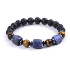 Fortune Jewel Various Crystals Lava Rock Calm Bracelet
