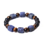 Fortune Jewel Various Crystals Cube Amethyst Lava Rock Support Bracelet