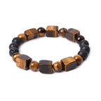 Fortune Jewel Various Crystals Cube Amethyst Lava Rock Support Bracelet