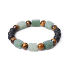 Fortune Jewel Various Crystals Cube Amethyst Lava Rock Support Bracelet