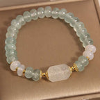 Fortune Jewel Aquamarine Jade Abacus Beads Serenity Bracelet
