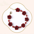 Fortune Jewel Cinnabar Rose Blessing Bracelet