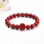 Fortune Jewel Cinnabar Rose Calm Bracelet