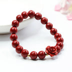 Fortune Jewel Cinnabar Rose Calm Bracelet