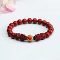 Fortune Jewel Cinnabar Double PIXIU Keep Away Evil Spirits Bracelet