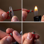 Fortune Jewel Natural Cinnabar Peace Buckle Blessing Red String Belly Chain