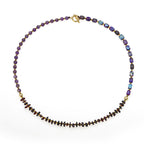 Fortune Jewel Amethyst Garnet Emperor Stone Communication Triple Wrap Bracelet