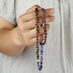 Fortune Jewel Amethyst Garnet Emperor Stone Communication Triple Wrap Bracelet
