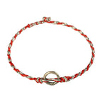 Fortune Jewel 925 Sterling Silver Peace Buckle Luck String Bracelet