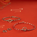 Fortune Jewel 925 Sterling Silver Peace Buckle Luck String Bracelet