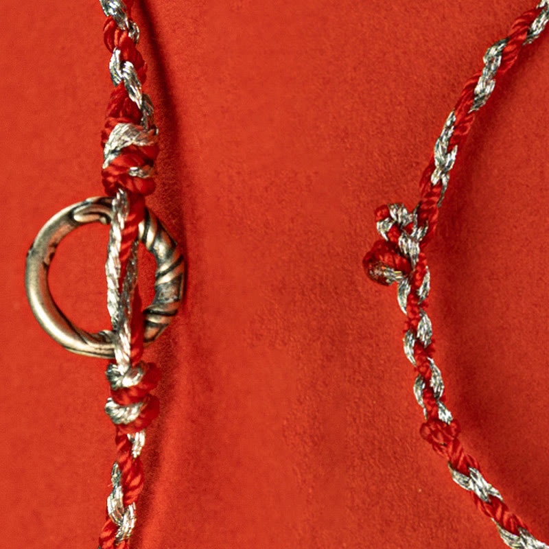 Fortune Jewel 925 Sterling Silver Peace Buckle Luck String Bracelet