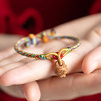 Fortune Jewel Peach Wood Fu Character Safe And Well Wealth Bracelet