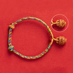 Fortune Jewel Peach Wood Fu Character Safe And Well Wealth Bracelet