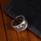 Fortune Jewel 925 Sterling Silver Bodhisattva Tara Calm Adjustable Ring