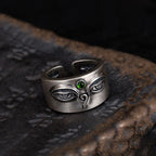 Fortune Jewel 925 Sterling Silver Bodhisattva Tara Calm Adjustable Ring