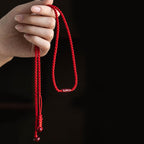 Fortune Jewel Natural Cinnabar Calm Blessing Red String Belly Chain