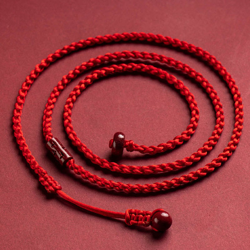 Fortune Jewel Natural Cinnabar Calm Blessing Red String Belly Chain