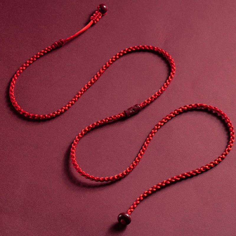 Fortune Jewel Natural Cinnabar Calm Blessing Red String Belly Chain