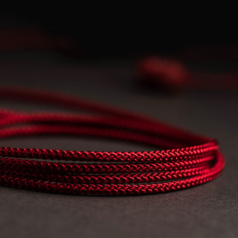 Fortune Jewel Natural Cinnabar Chinese Zodiac Gourd Calm Blessing Red String Belly Chain