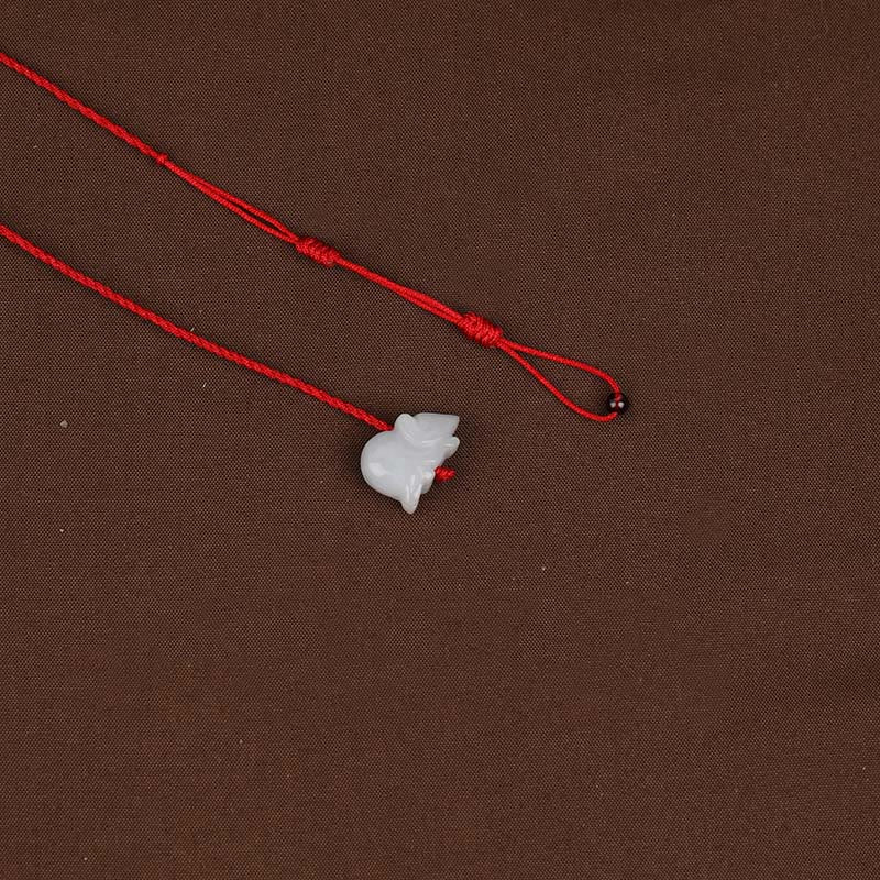 Fortune Jewel Chinese Zodiac Natural Garnet Peace Buckle Blessing Red String Belly Chain