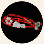 Fortune Jewel Chinese Zodiac Peach Wood Blessing Red String Belly Chain