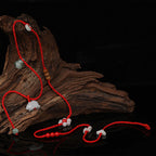 Fortune Jewel Chinese Zodiac Peach Wood Blessing Red String Belly Chain