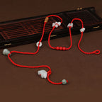 Fortune Jewel Chinese Zodiac Peach Wood Blessing Red String Belly Chain
