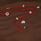 Fortune Jewel Chinese Zodiac Peach Wood Blessing Red String Belly Chain