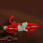 Fortune Jewel Jade Peace Buckle Blessing Red String Belly Chain
