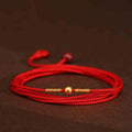 Buddha Stone 999 Solid Gold Red String Belly Chain