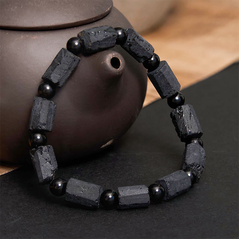 Fortune Jewel Black Tourmaline Wisdom Bracelet