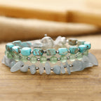 Fortune Jewel Green Emperor Stone Green Aventurine Happiness Triple Wrap Bracelet
