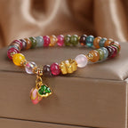 Fortune Jewel Tourmaline Lotus Seedpod Wisdom Bracelet