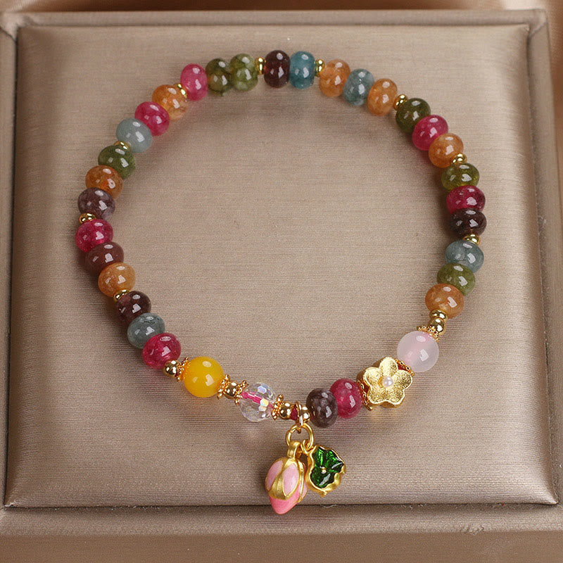Fortune Jewel Tourmaline Lotus Seedpod Wisdom Bracelet