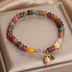 Fortune Jewel Tourmaline Lotus Seedpod Wisdom Bracelet