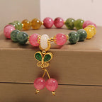 Fortune Jewel Tourmaline Jade Butterfly Wisdom Bracelet