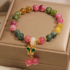 Fortune Jewel Tourmaline Jade Butterfly Wisdom Bracelet