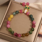 Fortune Jewel Tourmaline Jade Butterfly Wisdom Bracelet