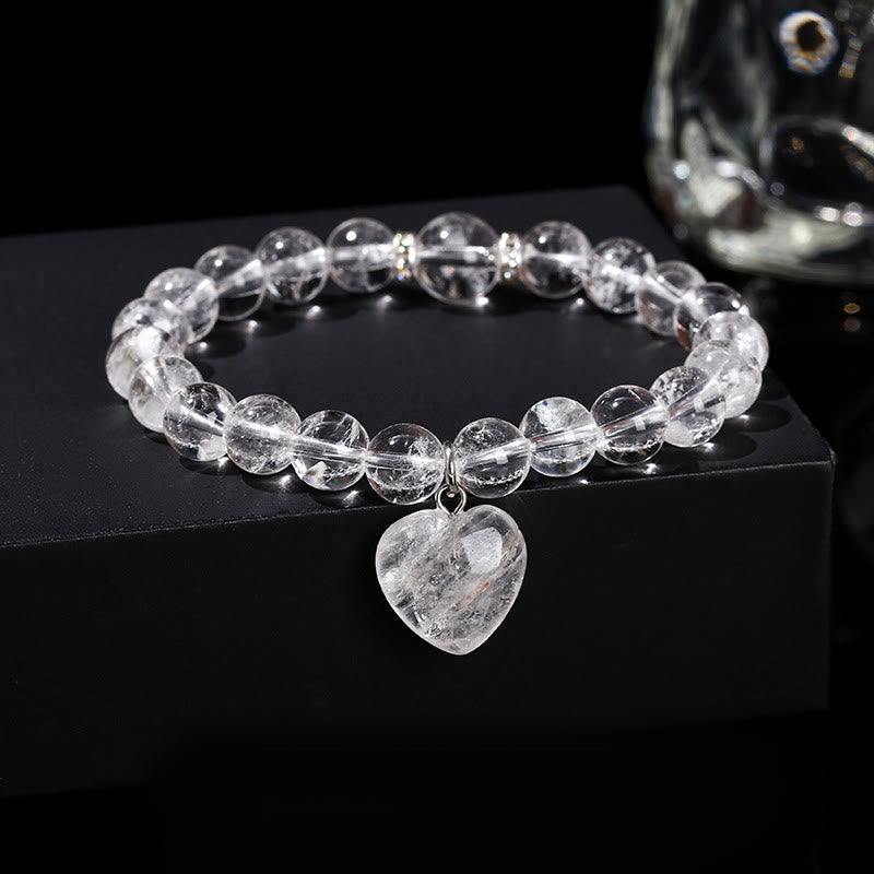 Fortune Jewel Various Crystal Green Aventurine Love Heart Balance Bracelet