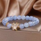 Fortune Jewel Aquamarine Butterfly Serenity Bracelet