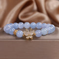 Fortune Jewel Aquamarine Butterfly Serenity Bracelet