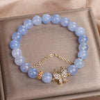 Fortune Jewel Aquamarine Butterfly Serenity Bracelet