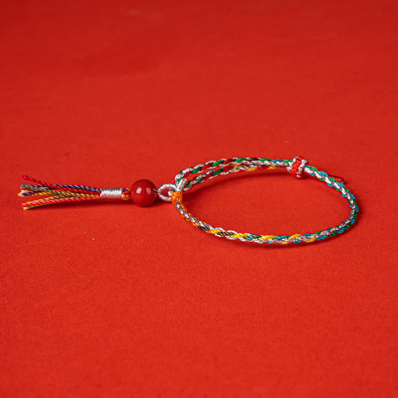 Fortune Jewel Colorful String Cinnabar Concentration Bracelet